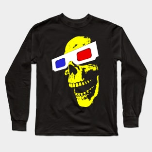 3D Skull (yellow) Long Sleeve T-Shirt